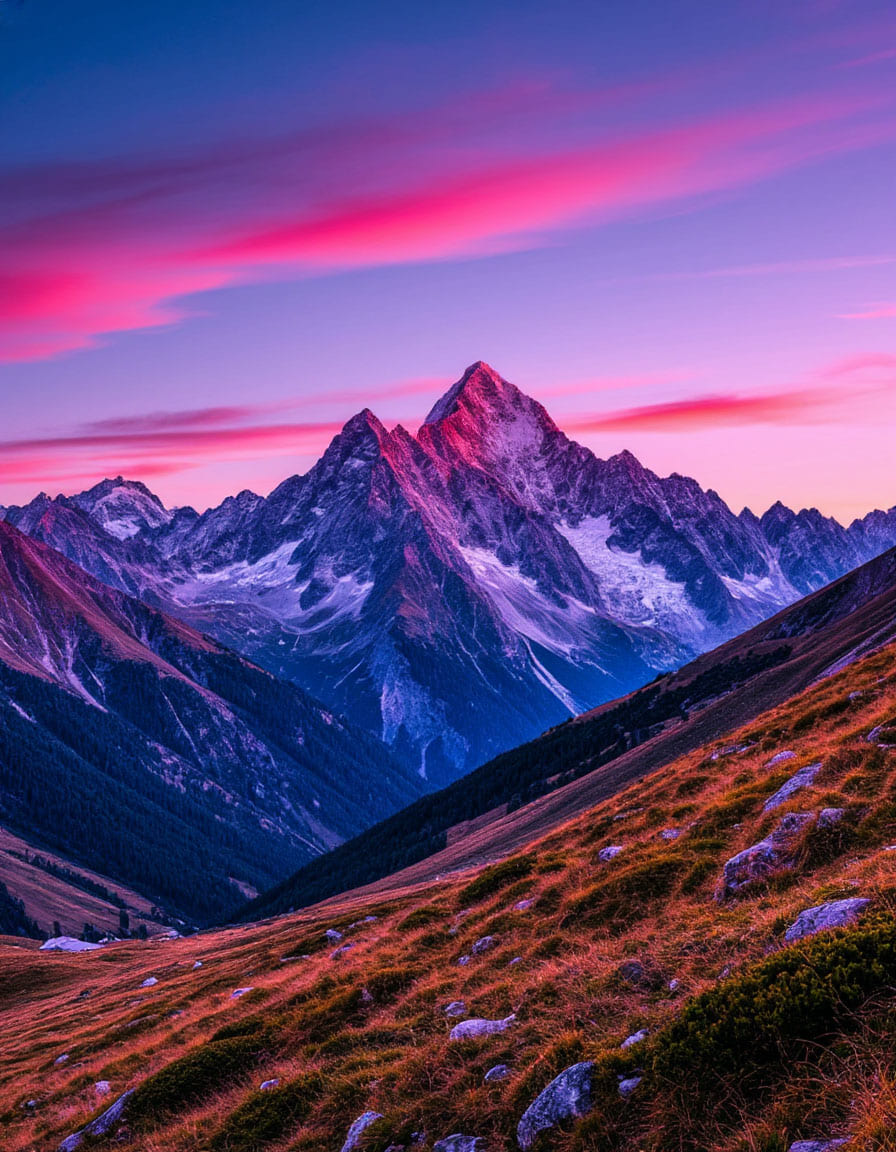 Нейросетевой пейзаж 'Горное эхо'